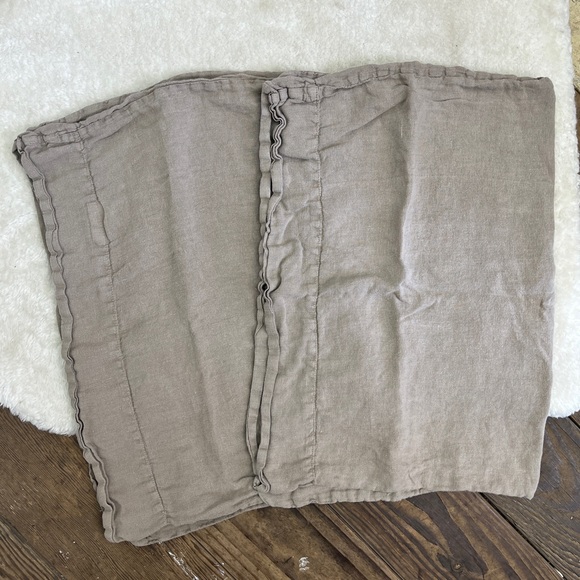 Parachute Bedding Parachute Taupe Linen Standard Pillowcase Set